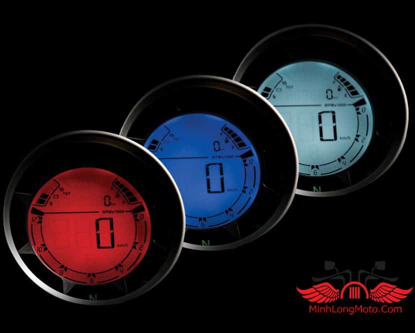3 màu đèn cho mặt đồng hồ đa phong cách của moto 125cc
