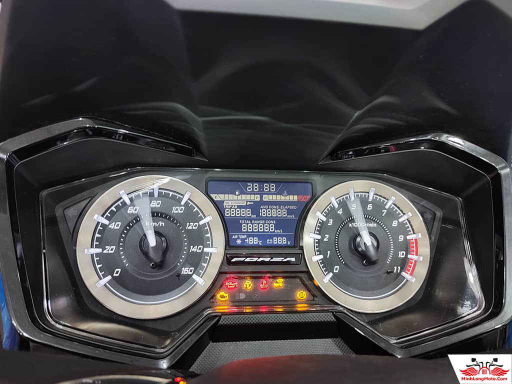 Đồng hồ hiển thị của Honda Forza 350