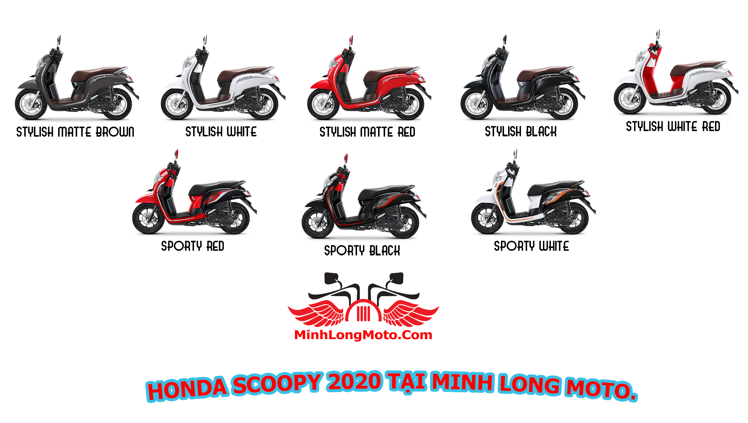Màu xe Honda Scoopy Indonesia 2020 trả góp