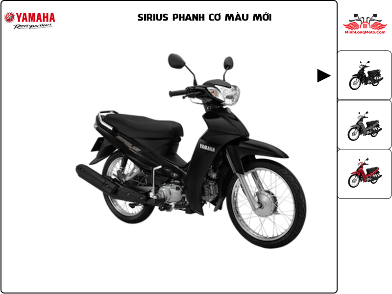 Yamaha Sirius 2022 phanh cơ màu hoàn toàn mới