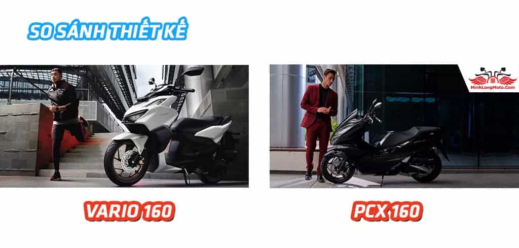 So sánh thiết kế xe PCX 160 và Vario 160
