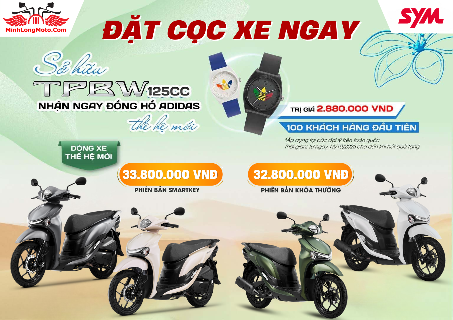Đặt cọc SYM TPBW 125