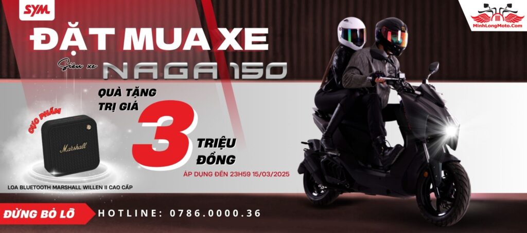 Đặt cọc xe SYM Naga 150