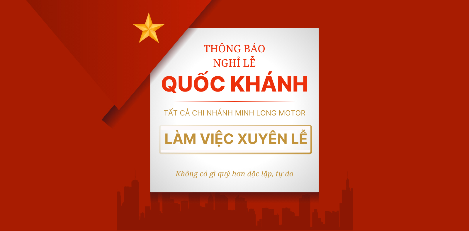 Thông báo nghỉ lễ 02/09