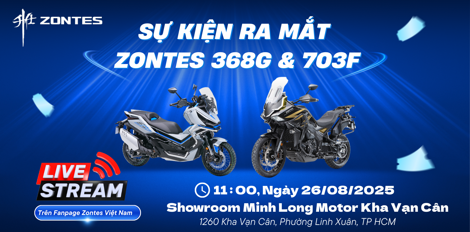 Thông báo ra mắt Zontes 368G và 703F