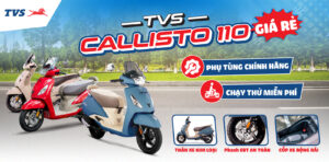 Giá TVS Callisto 110: xe tay ga thời trang thân kim loại