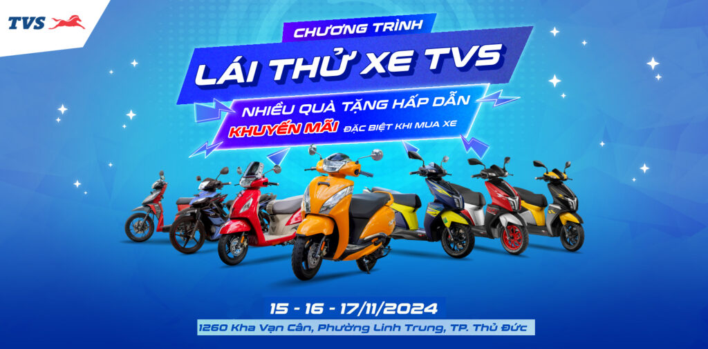 Lái thử xe máy tvs Kha Vạn Cân