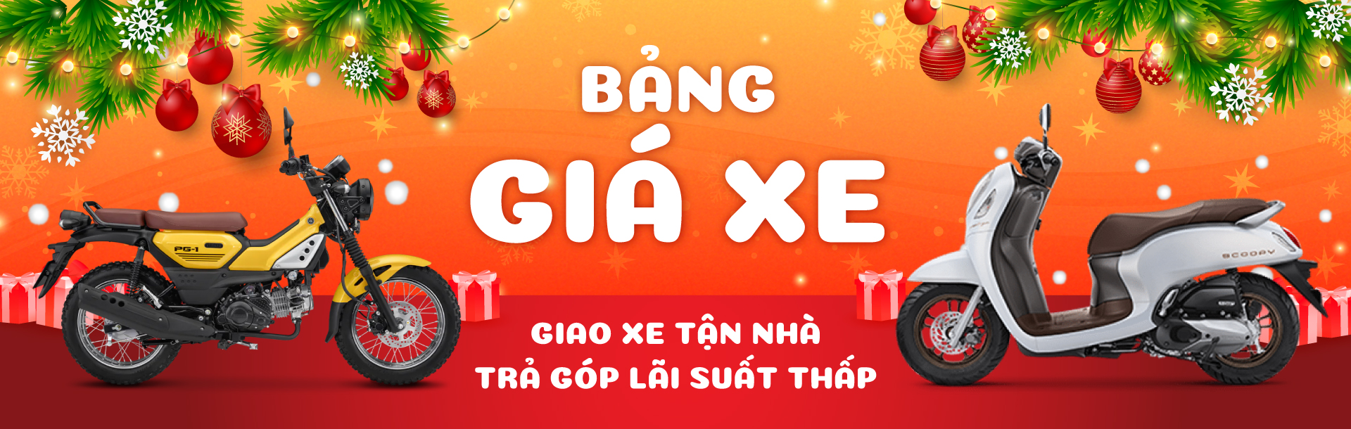 Banner bảng giá xe máy Minh Long Motor