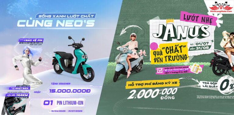 Khuyến mãi Yamaha: Voucher 15 triệu cho Neo’s + Bộ quà tặng Janus