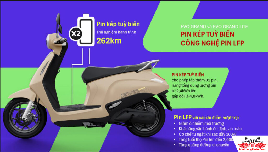 Pin xe Evo Grand