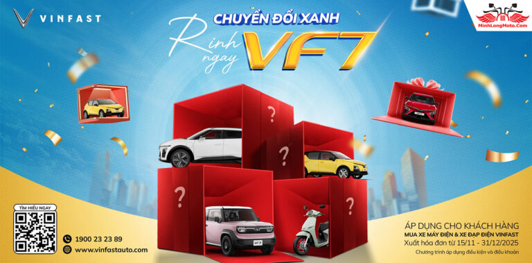 Ưu đãi chuyển đổi xanh: Giảm 12% + Rinh Ngay VF 7