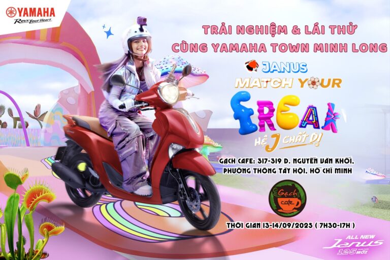 13 – 14/09/2025: Trải nghiệm phong cách trẻ cùng Yamaha Janus – Nhận quà cực chất
