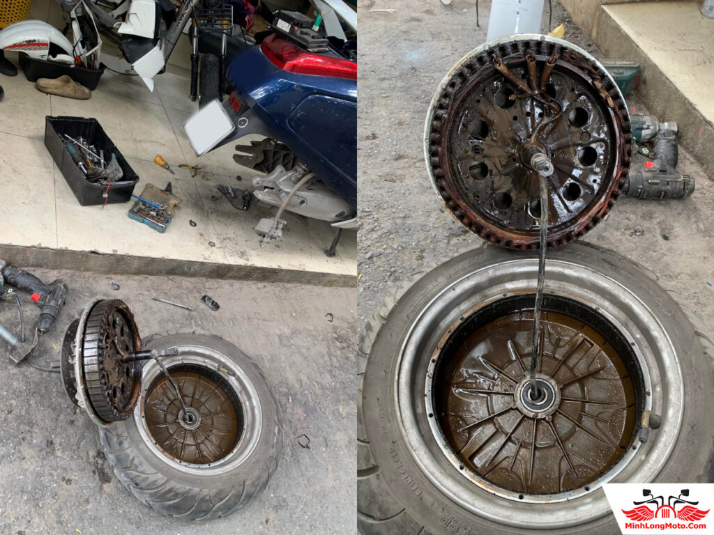 xe điện rỉ sét