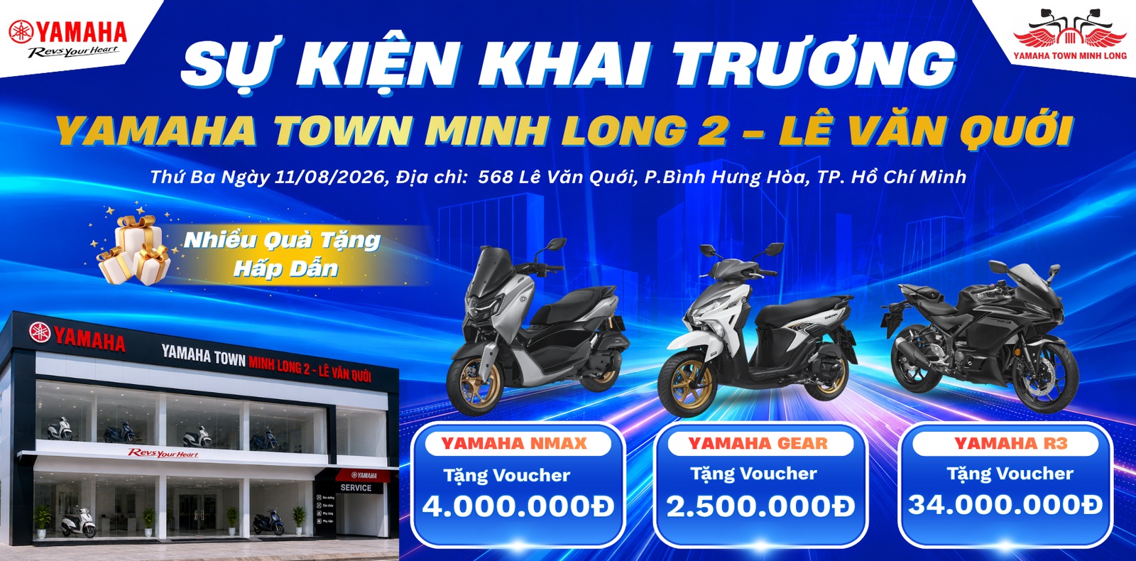 Tưng bừng khai trương: Yamaha Town Minh Long 2 – Lê Văn Quới