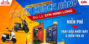 SYM: Kiểm tra & Thay nhớt miễn phí 09-12/10/2025
