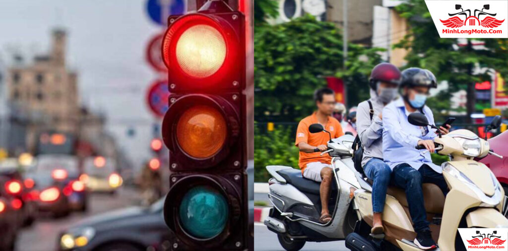 Dùng điện thoại khi đèn đỏ