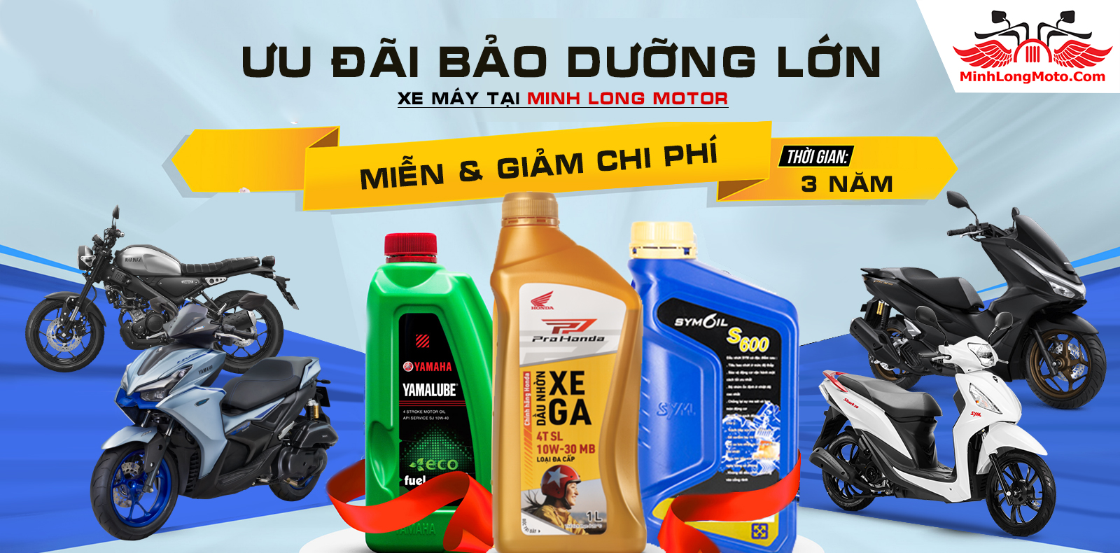 Tri ân khách hàng: Tặng nhớt và Ưu đãi bảo dưỡng lớn tại Minh Long Motor