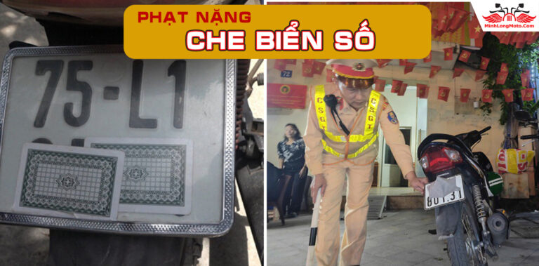 Nhiều xe máy che biển số – Mức phạt theo quy định mới