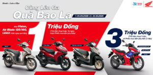 Honda: Cùng lên ga – Quà bao la – Khuyến mãi Vision, LEAD, Air Blade 125/160, Winner R