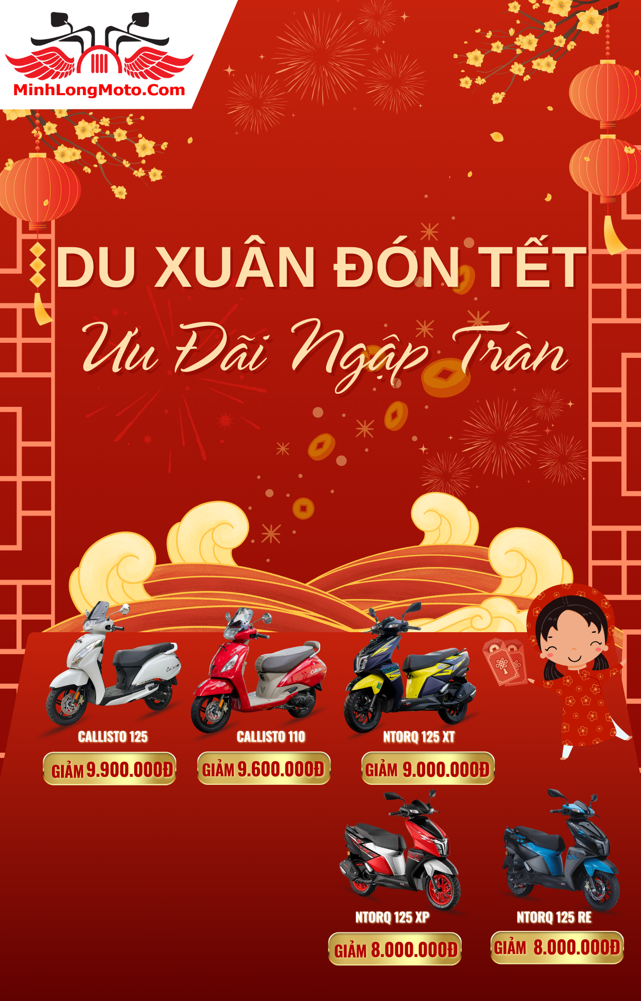 Banner TVS Motor - Minh Long Motor