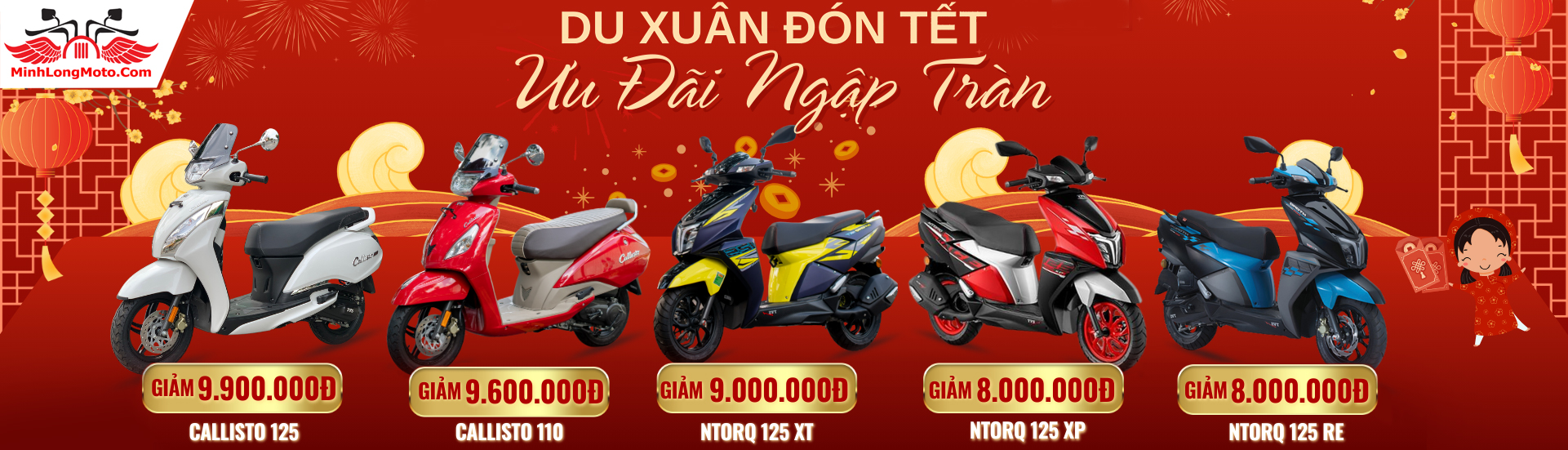 Banner TVS Motor - Minh Long Motor