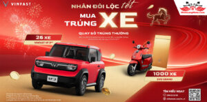 Nhân đôi lộc Tết – Mua xe trúng xe – Cơ hội sở hữu 26 xe VF3