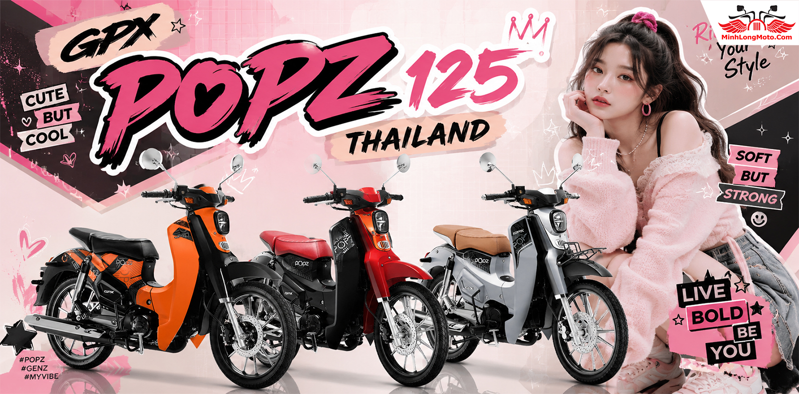 GPX POPz 125: “Xe Thái” cho nàng lái sành điệu