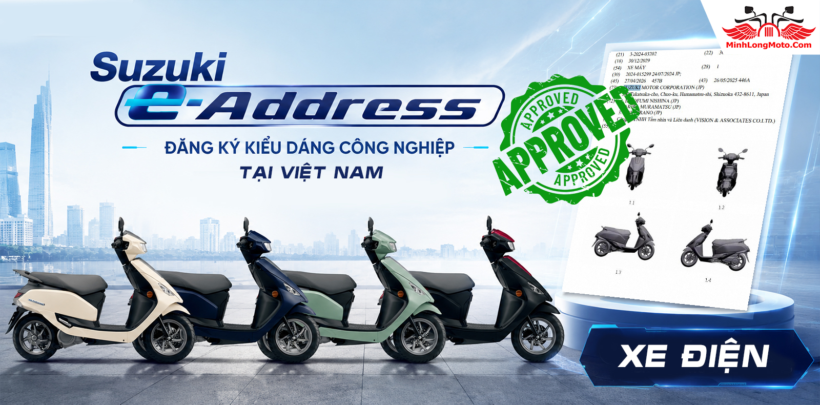 Xe máy điện Suzuki e-Address sắp đến Việt Nam 87km/sạc