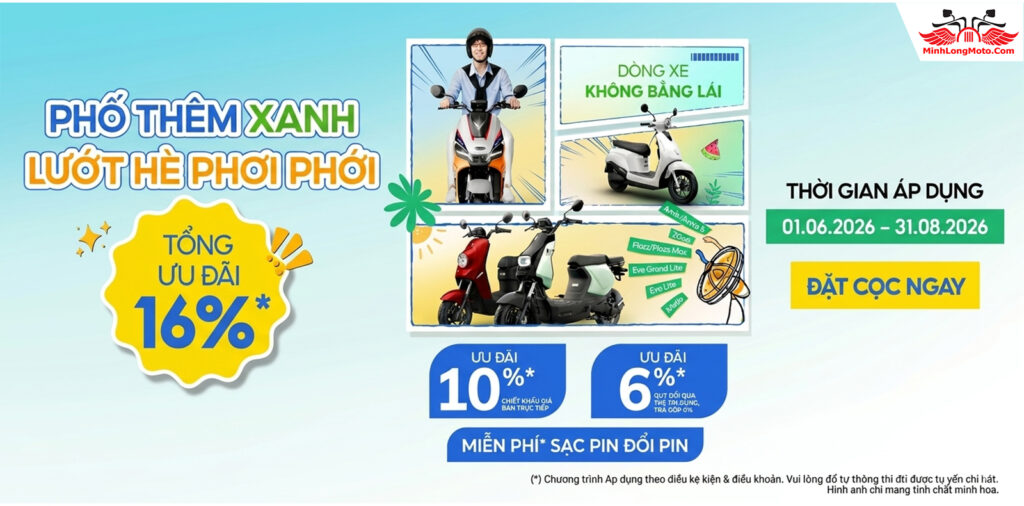 VinFast: Lướt hè phơi phới - Giảm giá xe điện 16%