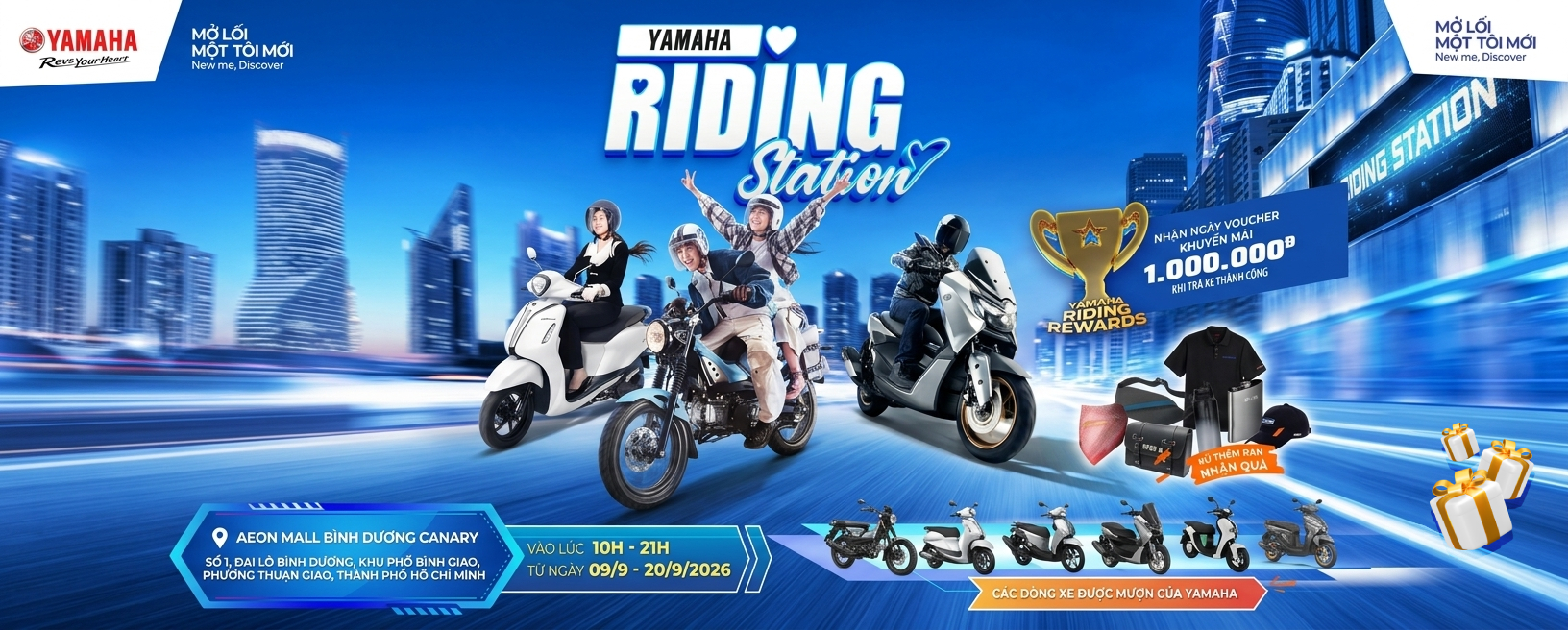 Đăng ký Yamaha Riding Station – Mượn xe Yamaha trải nghiệm MIỄN PHÍ 7 ngày