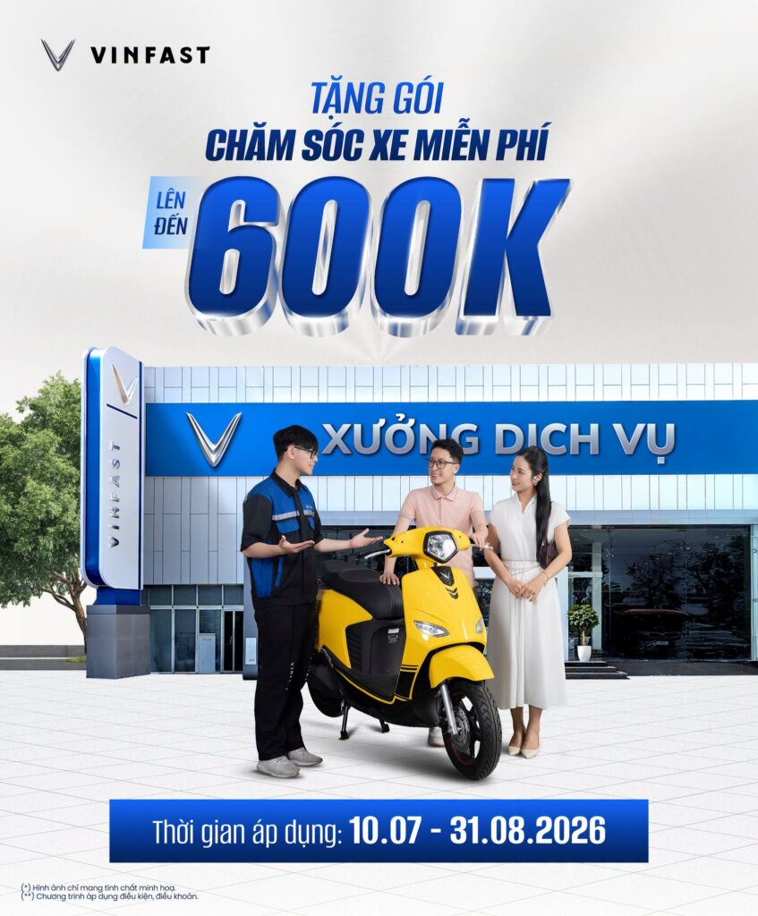 Bảo dưỡng miễn phí lên đến 600K
