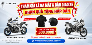 Bàn giao xe Zontes 703T & 703F V2 nhận thêm quà tặng