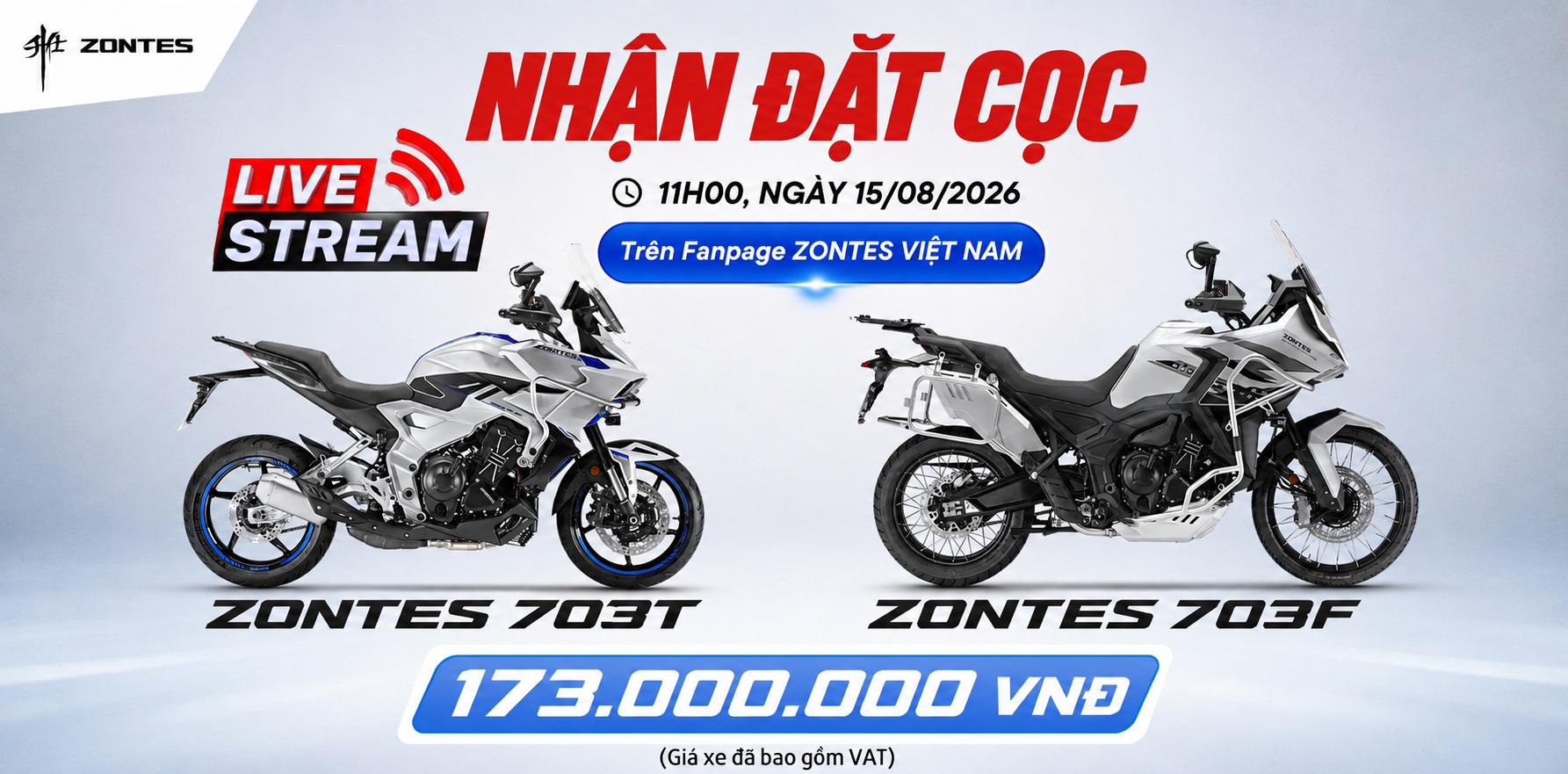 Chính thức nhận Đặt Cọc: Zontes 703F 2026 và Zontes 703T 2026