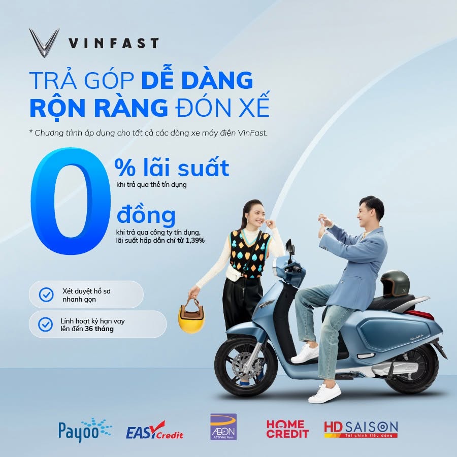 Trả góp xe điện vinfast