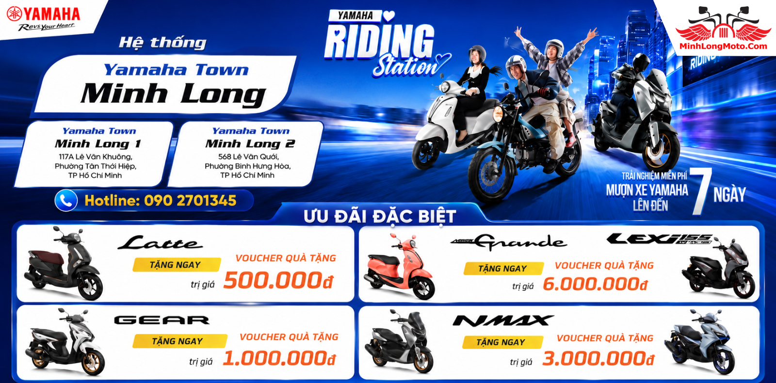 Yamaha Riding Station cùng Yamaha Town Minh Long