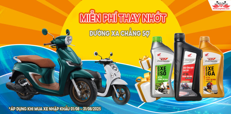 Khuyến mãi: Miễn phí thay nhớt 01/08 – 31/08/2025